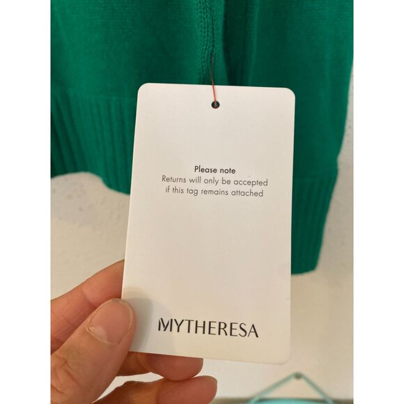 100% Cashmere Jardin Des Orangers Mockneck Sweater XS Emerald Green - Picture 8 of 11